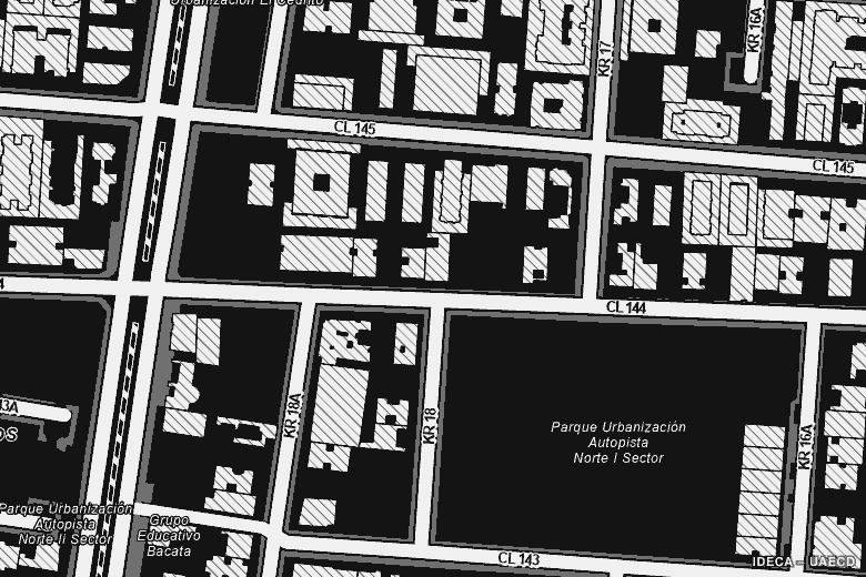 Plano de ubicación de 144 LOFT: Calle 144 # 17 76, Bogotá. Cartografía oficial de Bogotá.