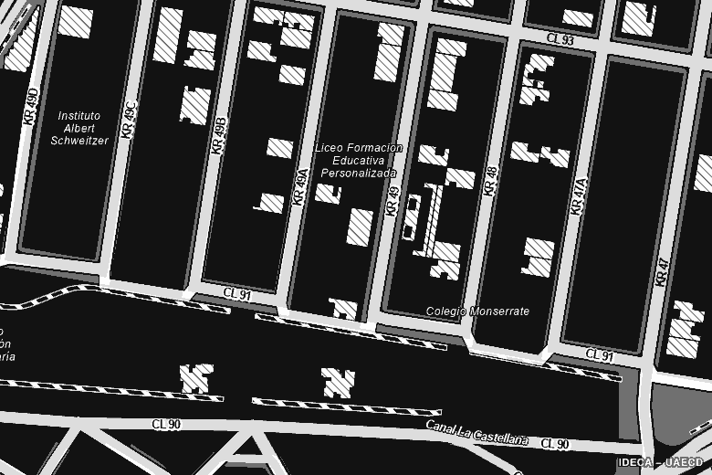 Plano de ubicación de 4991 LOFT: Cra. 49 #91-41, Bogotá. Cartografía oficial de Bogotá.