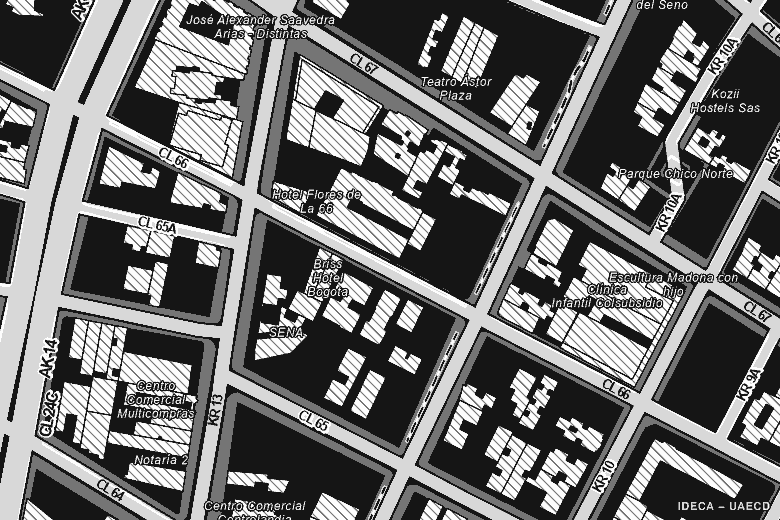 Plano de ubicación de Sala de ventas · Vínculo Urbano: Carrera 13 # 134A-17/29, Bogotá, Colombia. Cartografía oficial de Bogotá.