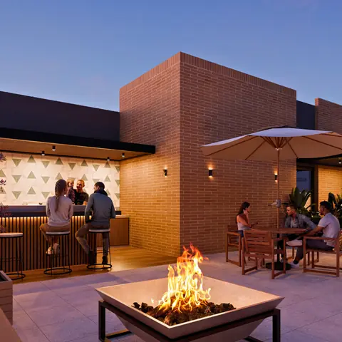 SkyLounge BBQ de 5538 LOFT con zona firepit en la terraza social