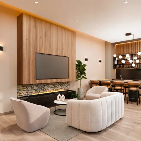 Social Lounge de 5538 LOFT, zona común terminada y dotada